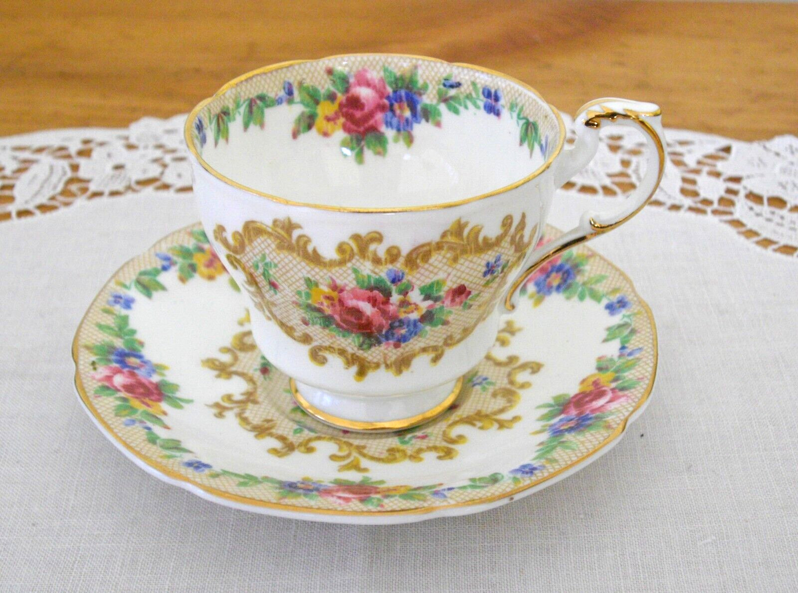 Vintage Paragon TAPESTRY Demitasse Cup + Saucer England ~