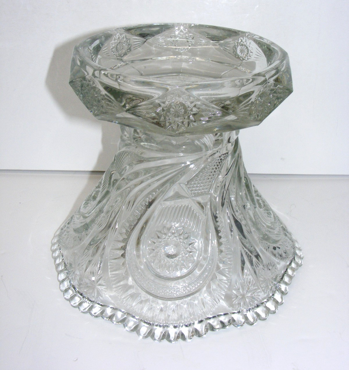 Smith Glass Pinwheel & Stars Design Punch Bowl Stand ONLY