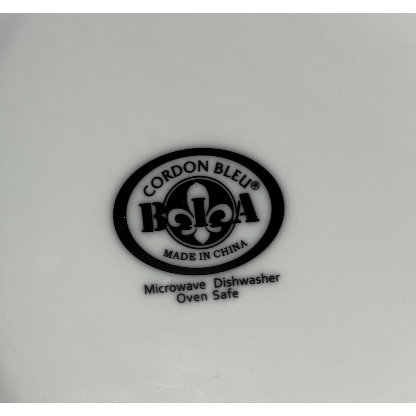 4 BIA Cordon Bleu White Divided Porcelain Soup Sandwich Plates 12 5/8″ x 6 5/8″