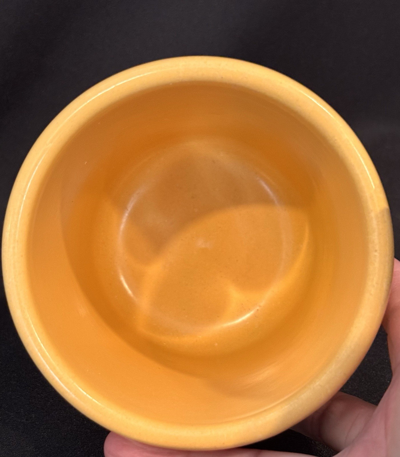 Vintage MCM LA Solana Yellow Stoneware Pottery 5″x4″ Jar Canister with Lid