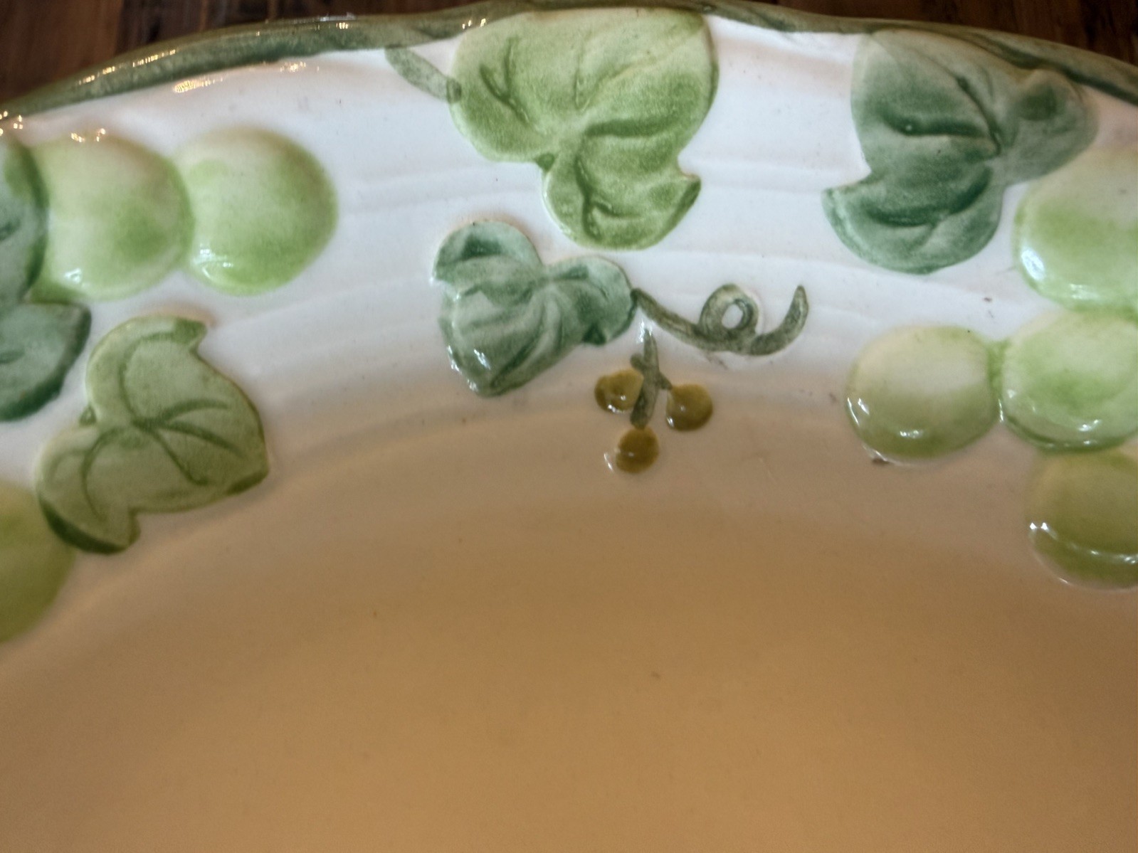 Metlox Poppytrail Grape Arbor Green Divided Serving Dish