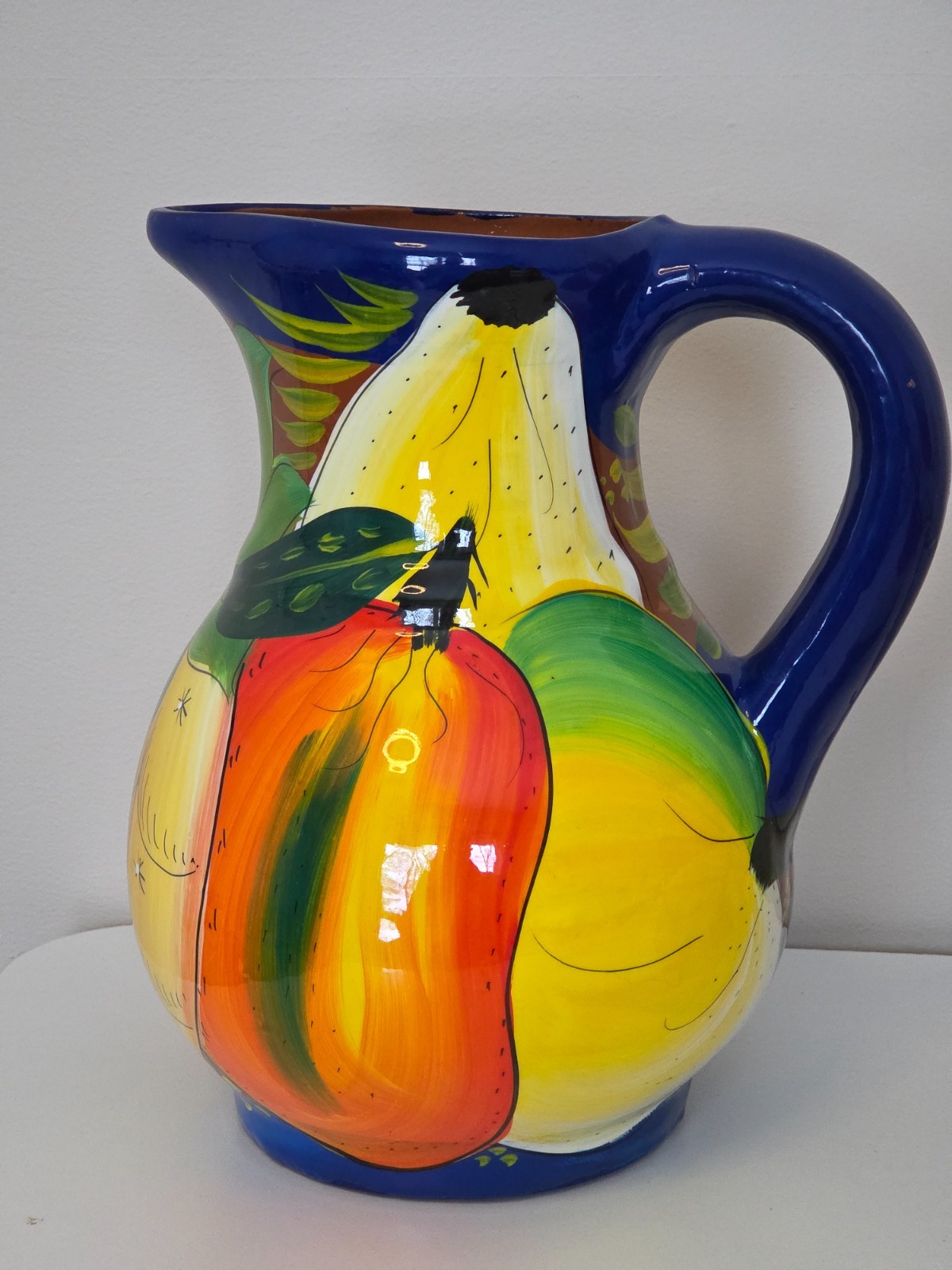 Hernandez Cabo San Lucas Hand Made, Hand Painted Multicolor Pitcher