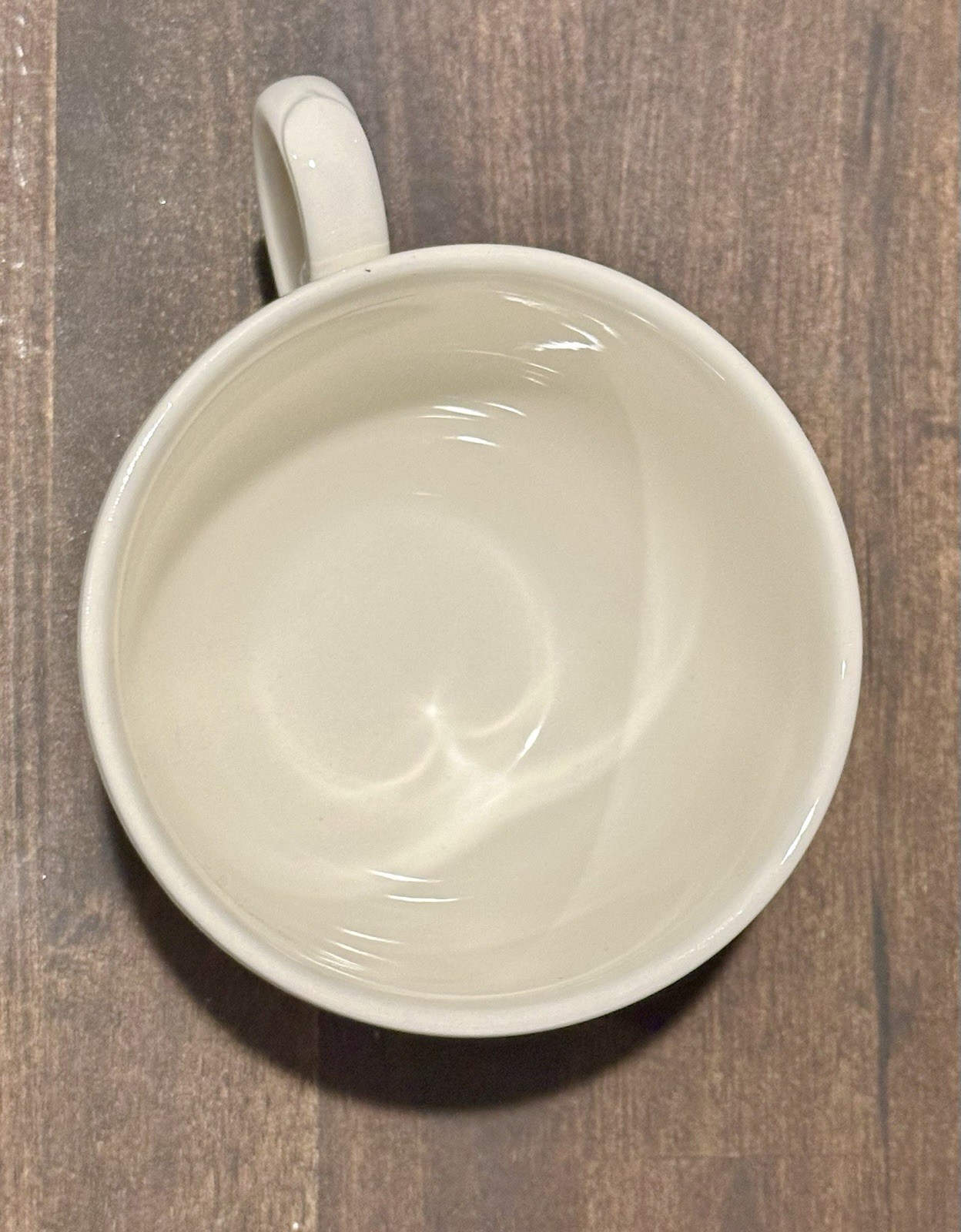 Portsmouth by Royal Stafford Flat Cup Ivory White Embossed Scalloped Edge b236