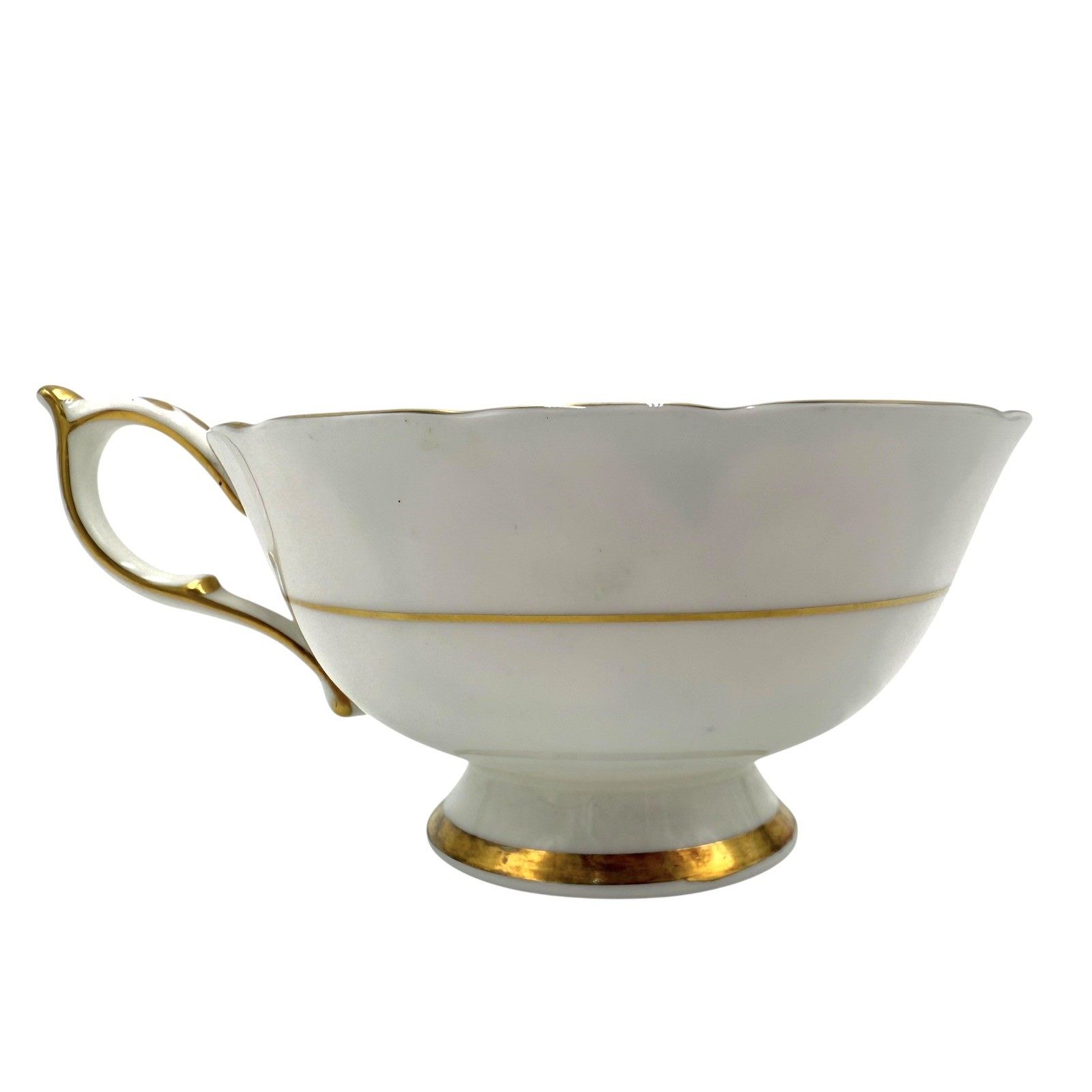 Paragon Pink Cabbage Rose Garland Black Gold Teacup & Saucer Double Warrant