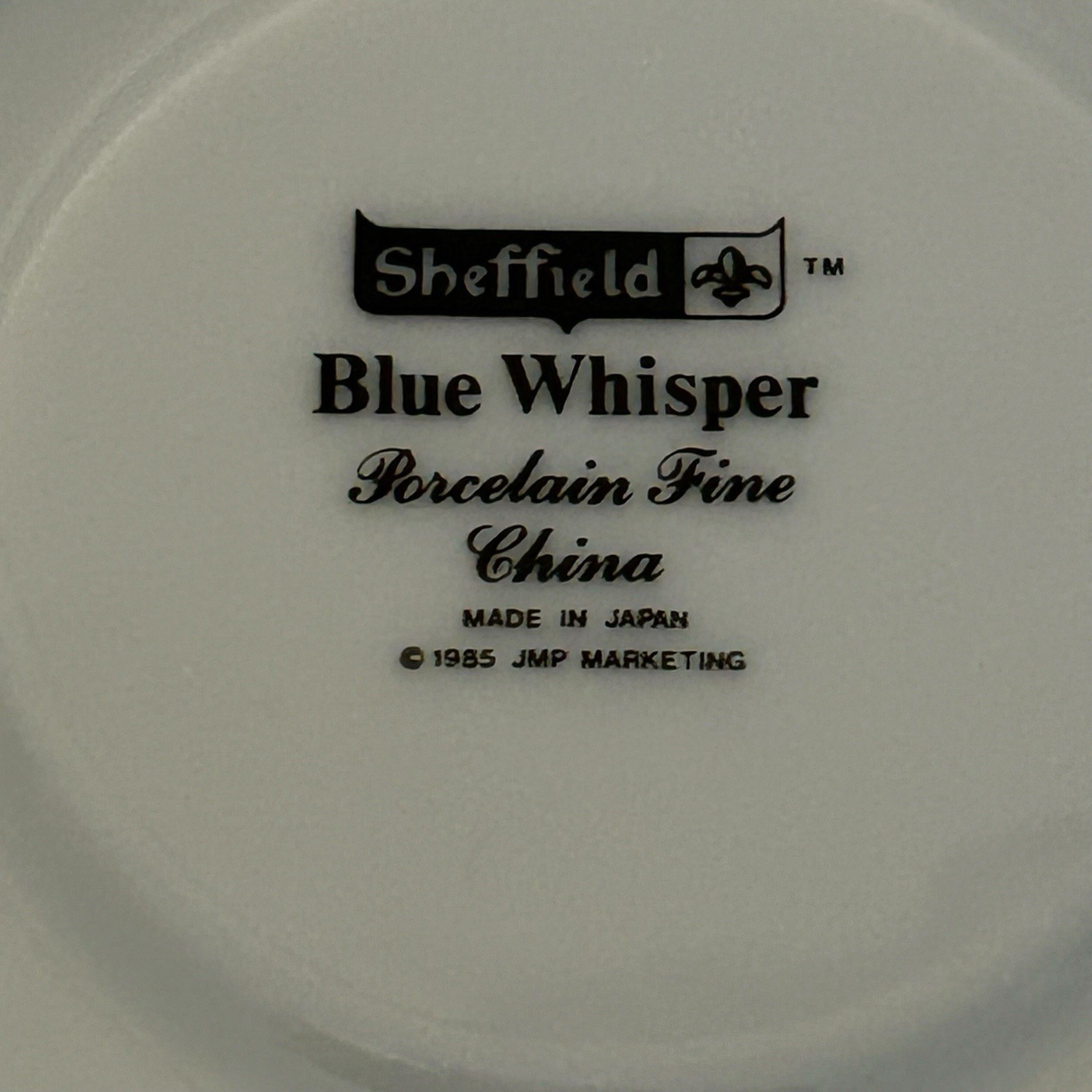 Vintage 1985 Sheffield Blue Whisper Porcelain Cup Saucer And Dessert Plate Japan
