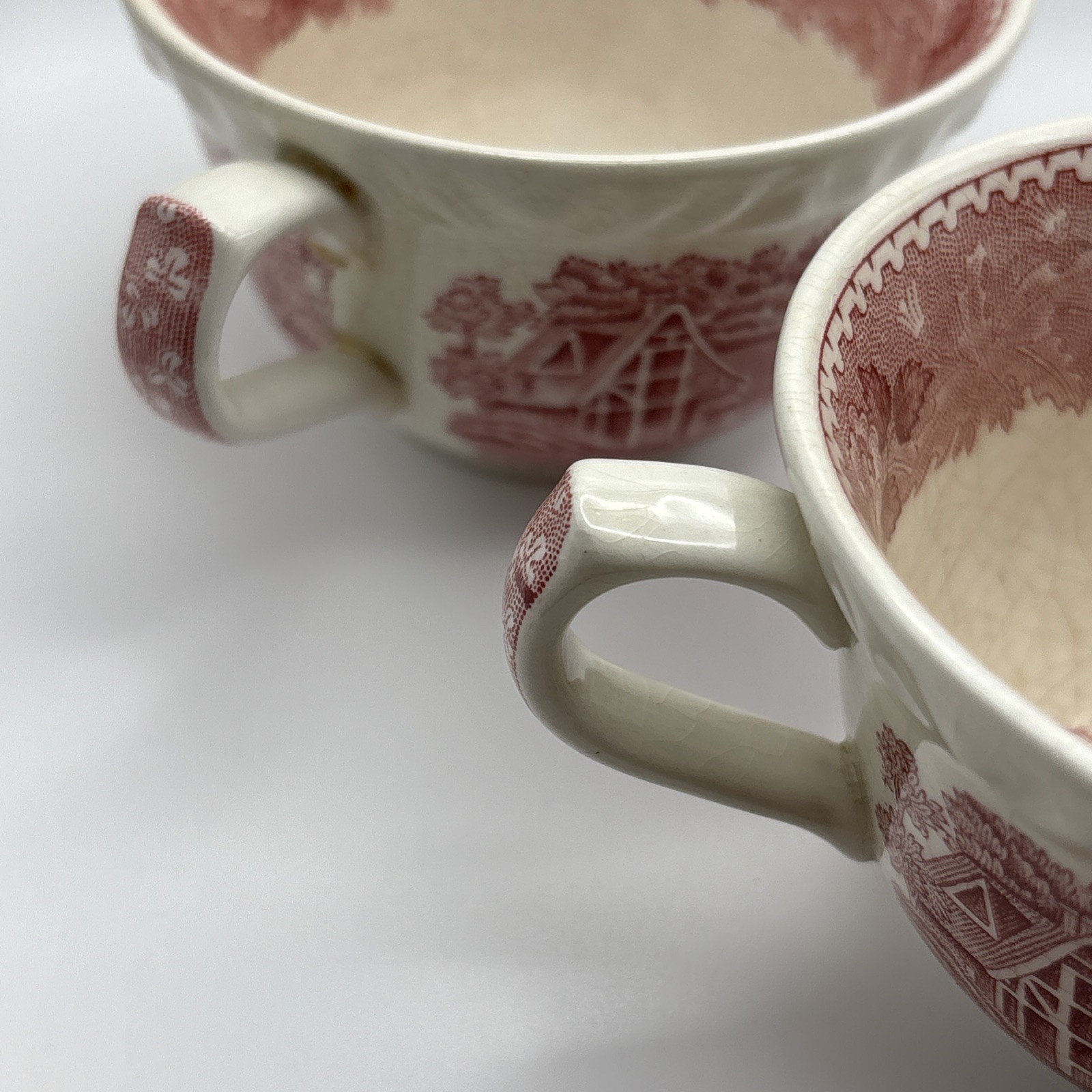 English Adams Set 2 Tea Cup and Saucer Vintage English Scenic England Horse