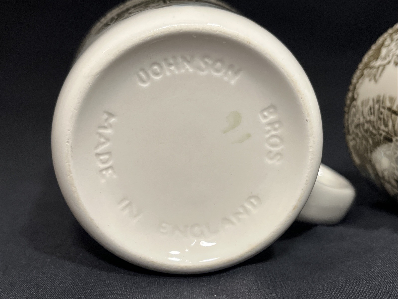 2 Johnson Bros Friendly Village Coffee Cups Mugs Covered Bridge 3.25″ England