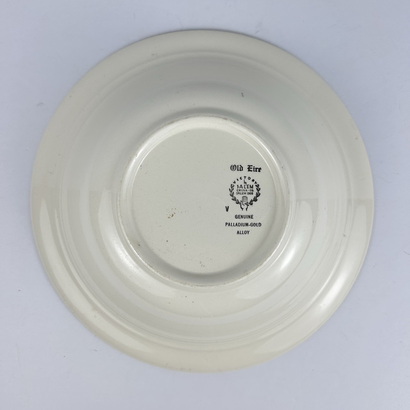 Old Eire Victory By Salem Palladium Gold Alloy Countryside Village Bowl LOT OF 2