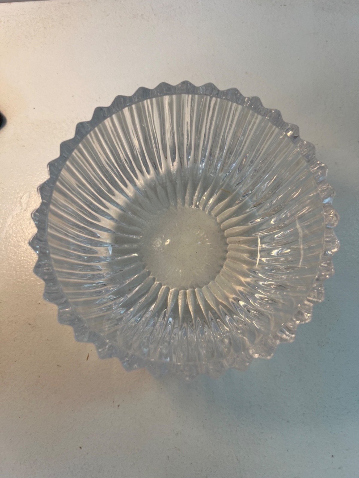 “Roses” Trinket Candy Dish Pressed Clear Glass