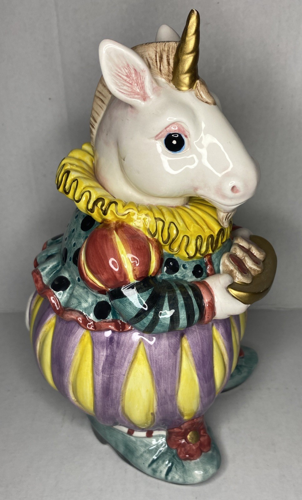 Fitz & Floyd 1992 Alice in Wonderland Unicorn Cookie Jar Vintage 2601TY