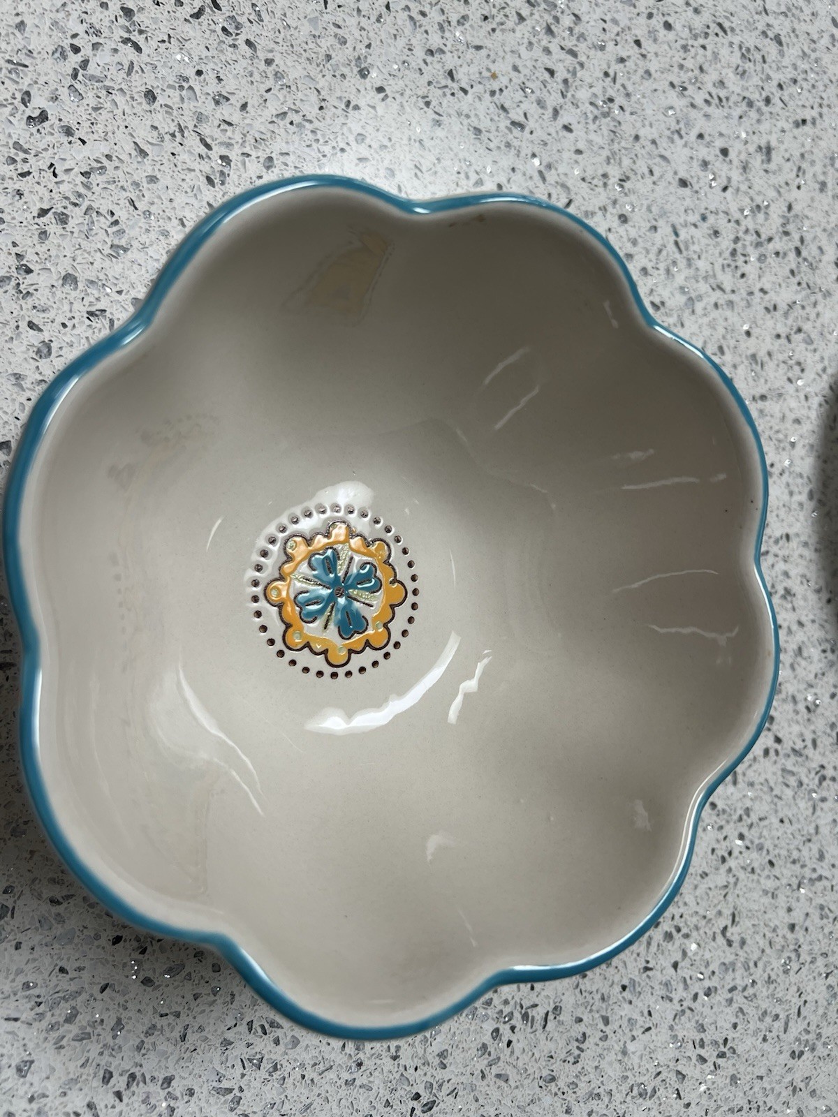 Artistic Accents Peacock Ceramic Oval Platter w/ Scalloped Bowl