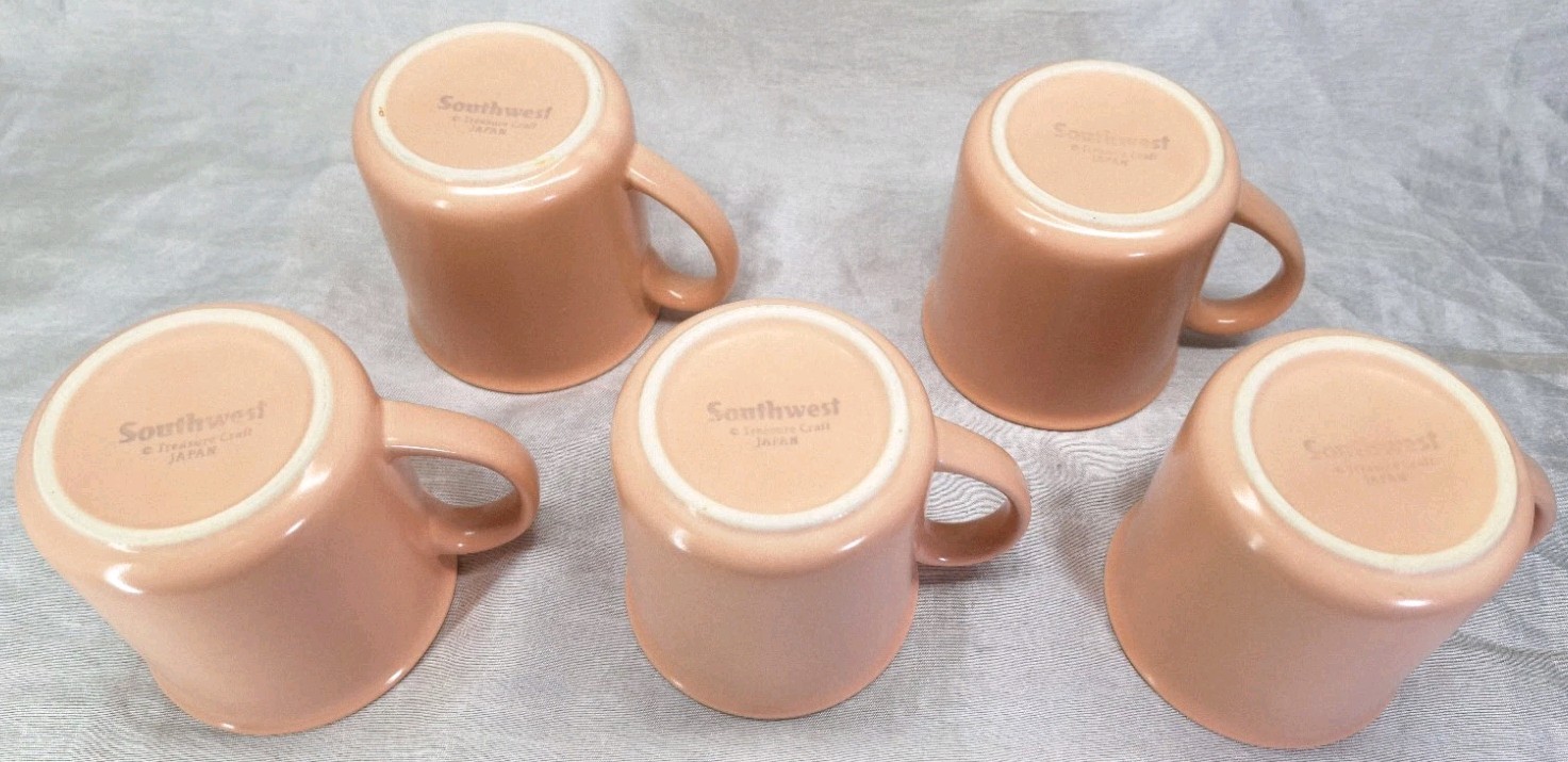 VTG TREASURE CRAFT SOUTHWEST 4Pc Dining Set Salad & Dinner Plate Bowl Mug *20Pcs