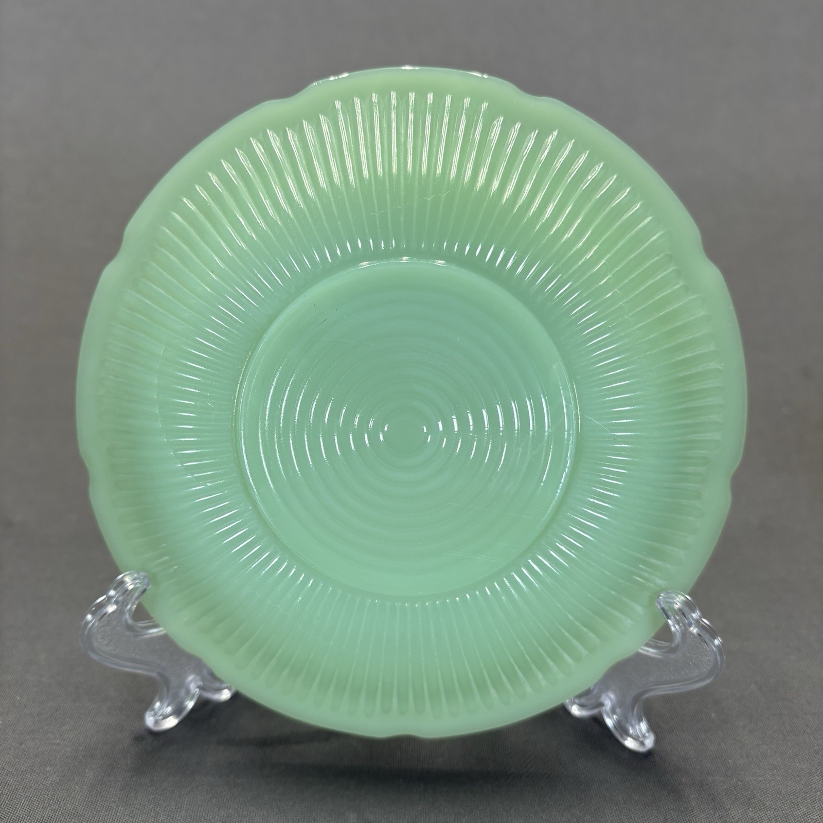 Fire King Jadeite Alice Saucer 6 1/4″ Replacements Anchor Hocking Green Glass