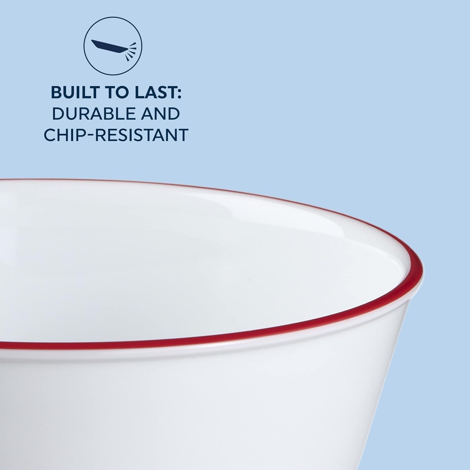 Glass 28oz Red Band Bowl 6pk
