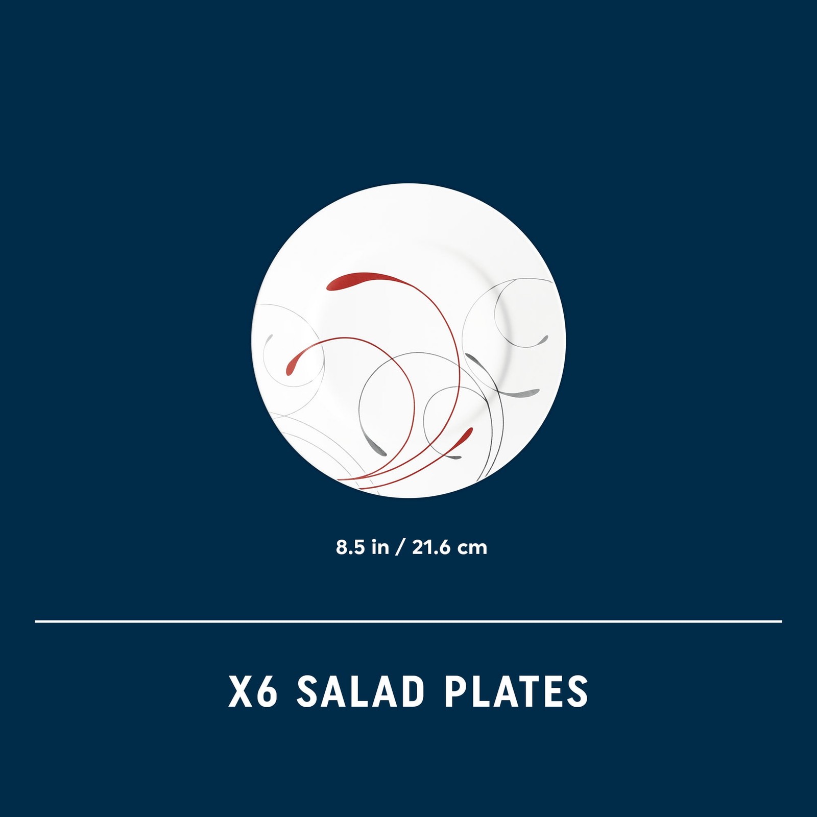 Corelle Splendor 8.5″ Glass Salad Plate (Set of 6)