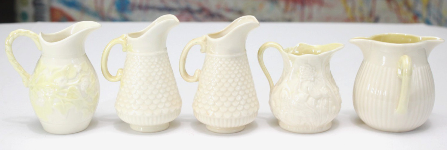 VINTAGE Mix of 19 Belleek Ireland Pottery Pieces 6th Mark (1965-1980) 3rd Green