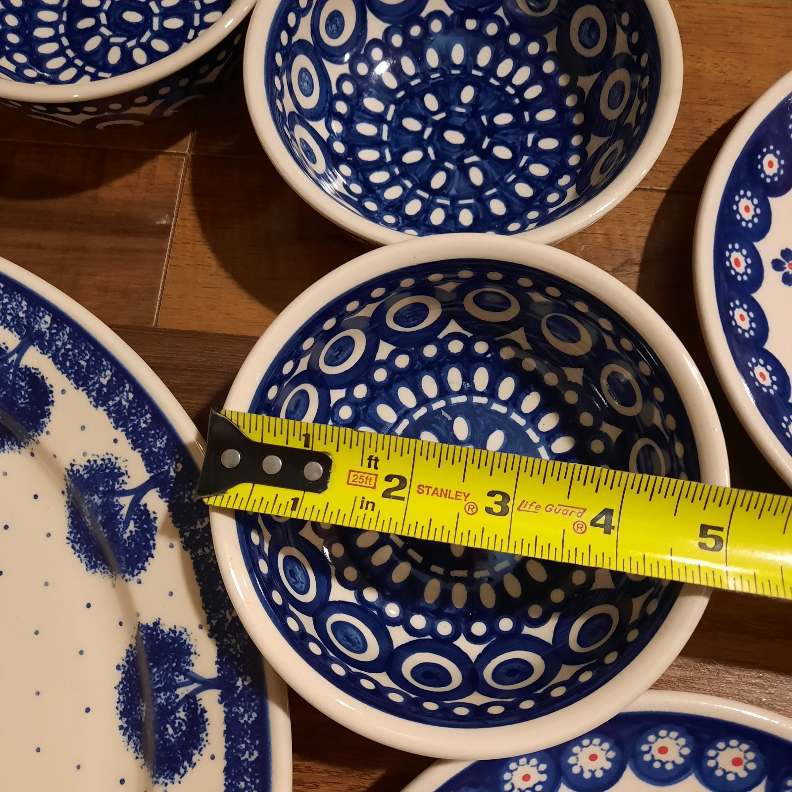 11-Piece Wiza, Boleslawiac Handmade & Hand-Painted Dishes~Platter, Plates, Bowls
