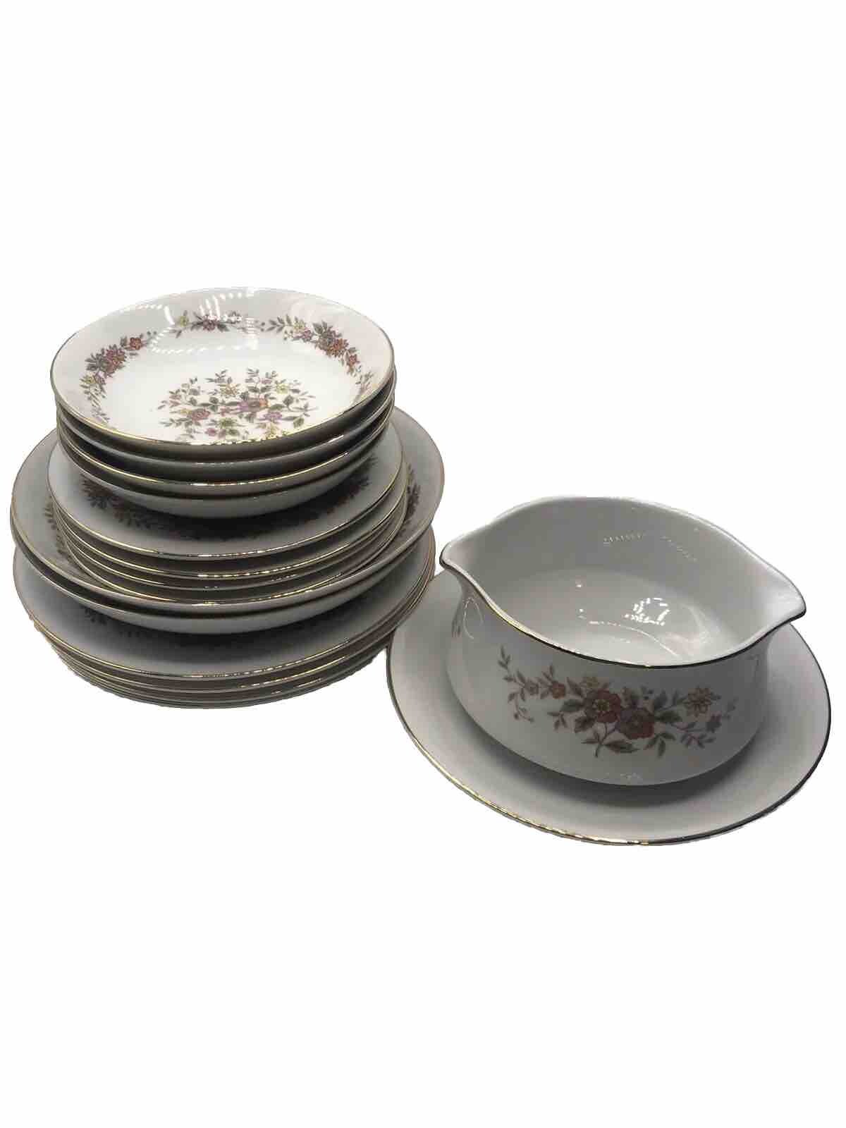 Lot Of 15 Piece Royal Wentworth Select fine China Stamped Marcia 51/216S JAPAN