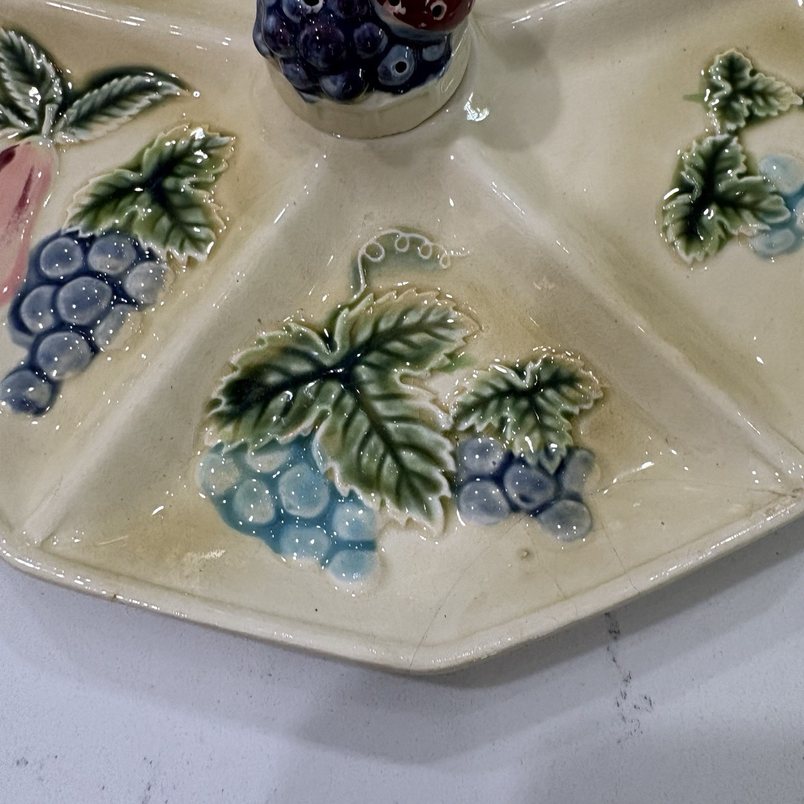 VTG Tilso Japan Relish Tray Toothpick Holder Divided Fruit Serving Dish 53/589