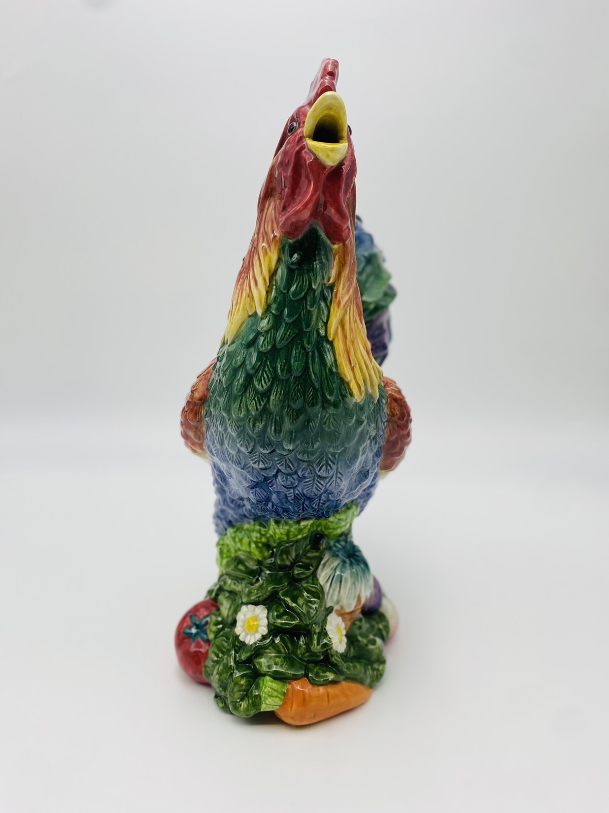 Fitz & Floyd Classics Country Gourmet Rooster 12” Tall Pitcher / Centerpiece