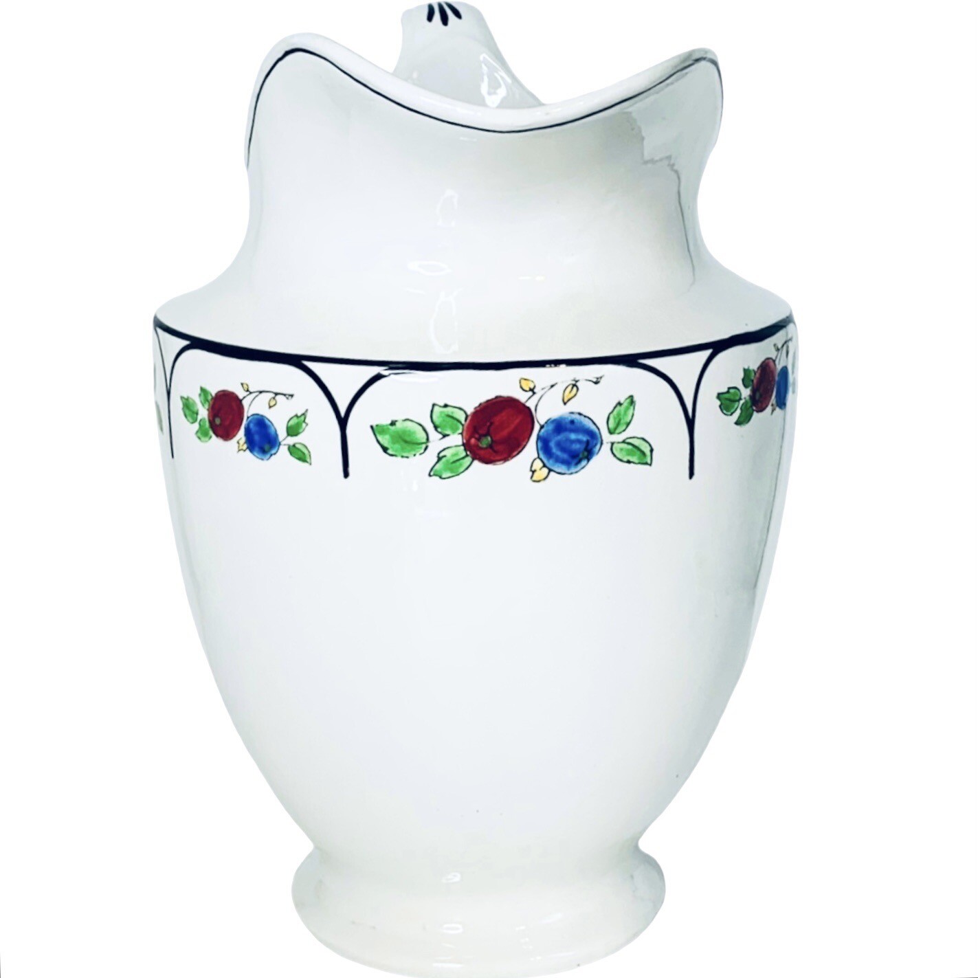 Swinnertons England REX Hand Painted Fruits Ironstone 168 OZ Large Pitcher