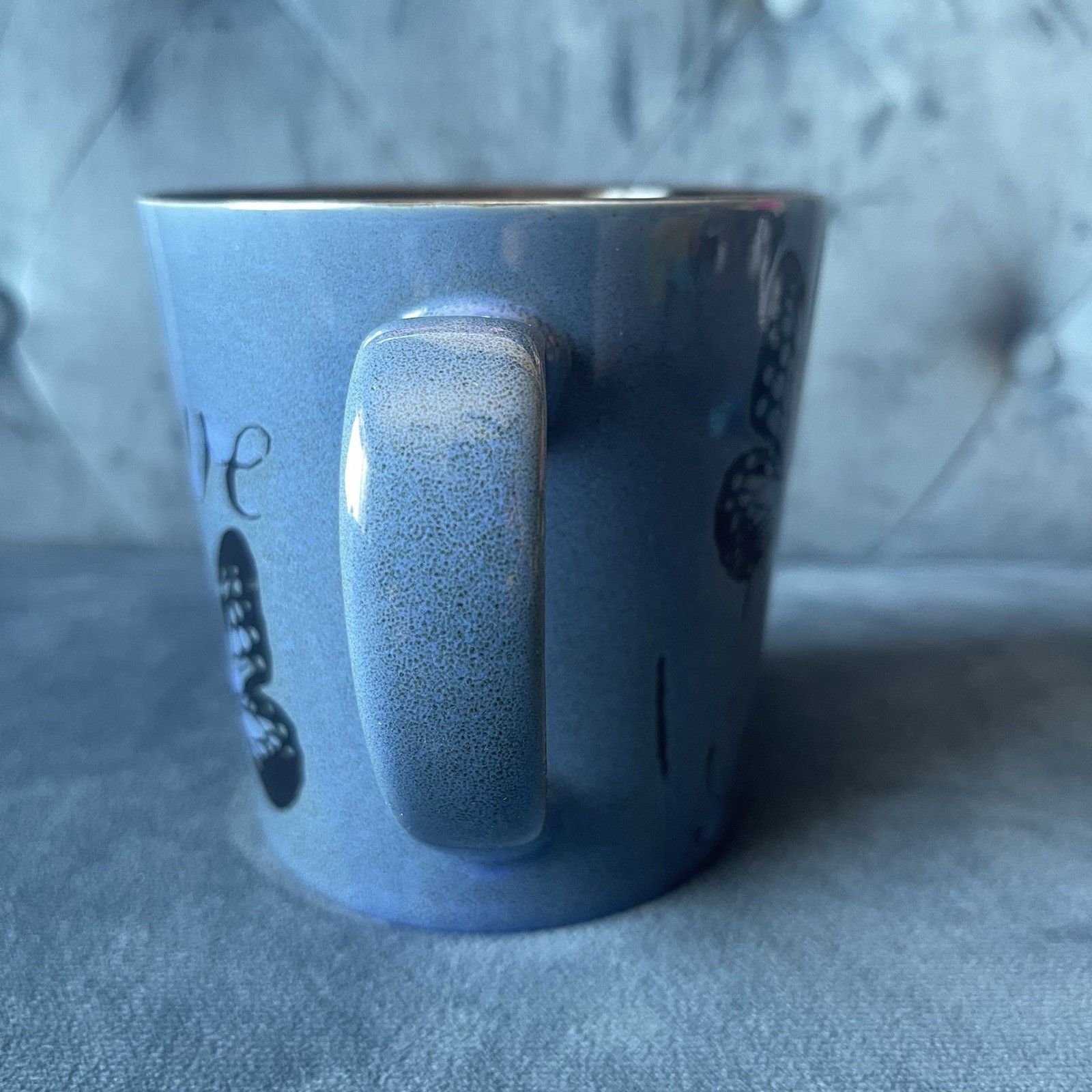 Pfaltzgraff Coffee Mug BELIEVE Tea Cup Blue Butterfly Large 16 Oz 4.25 X 4”