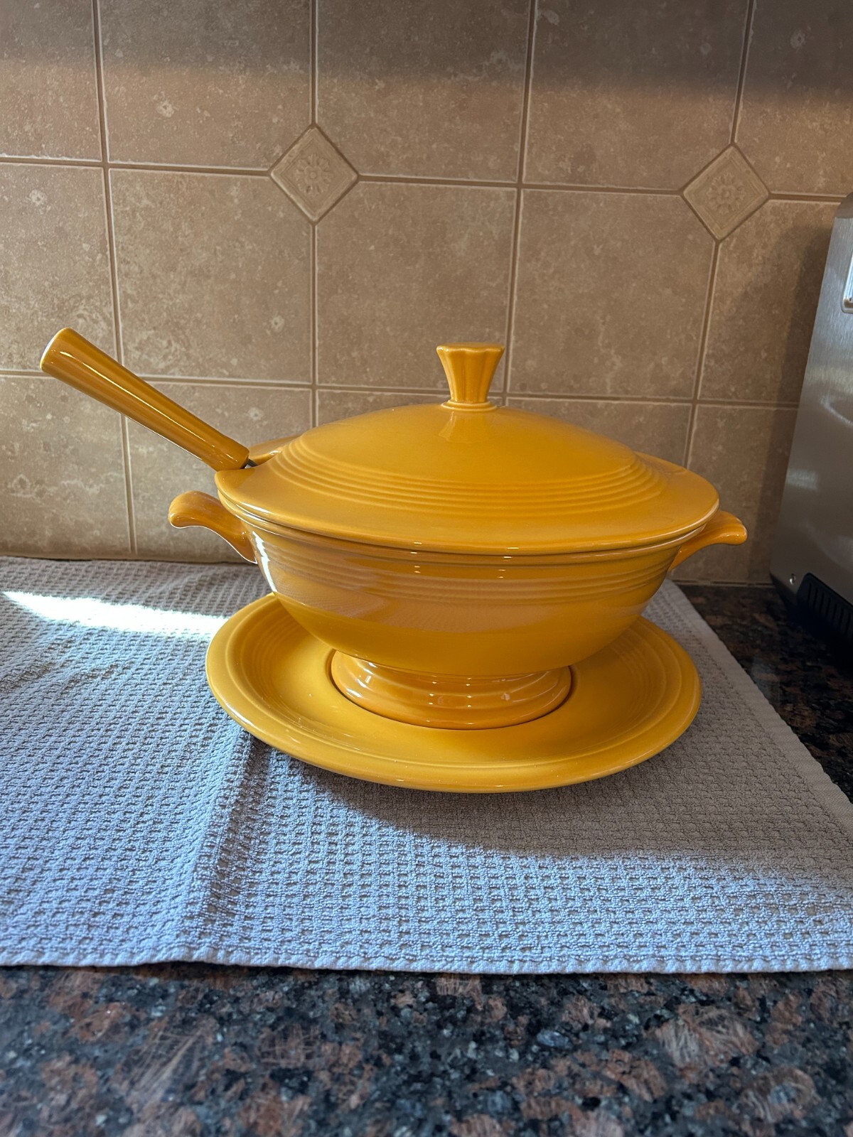 Fiestaware Fiesta Marigold 75th Anniversary Soup Tureen in Box # 1,360/10,000