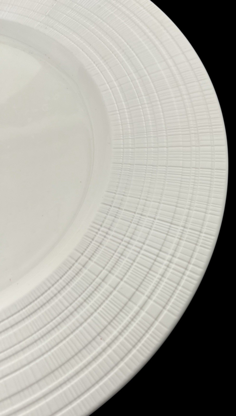 2 Calvin Klein Salad Plates Mollusk Textured Matte White Hard To Find 9.25”