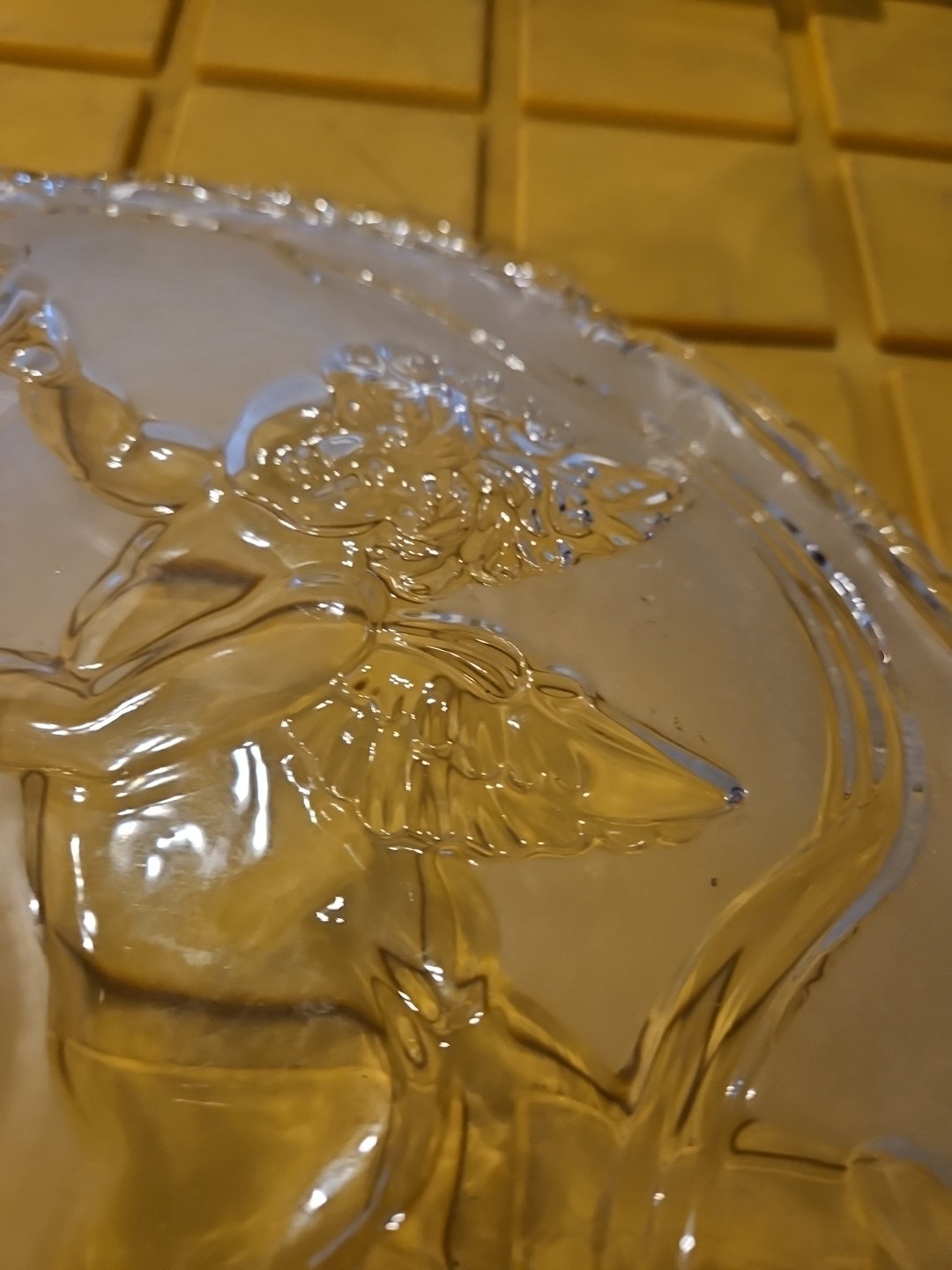 Mikasa Cherubs Serving Platter 15 Inch Angel Clear