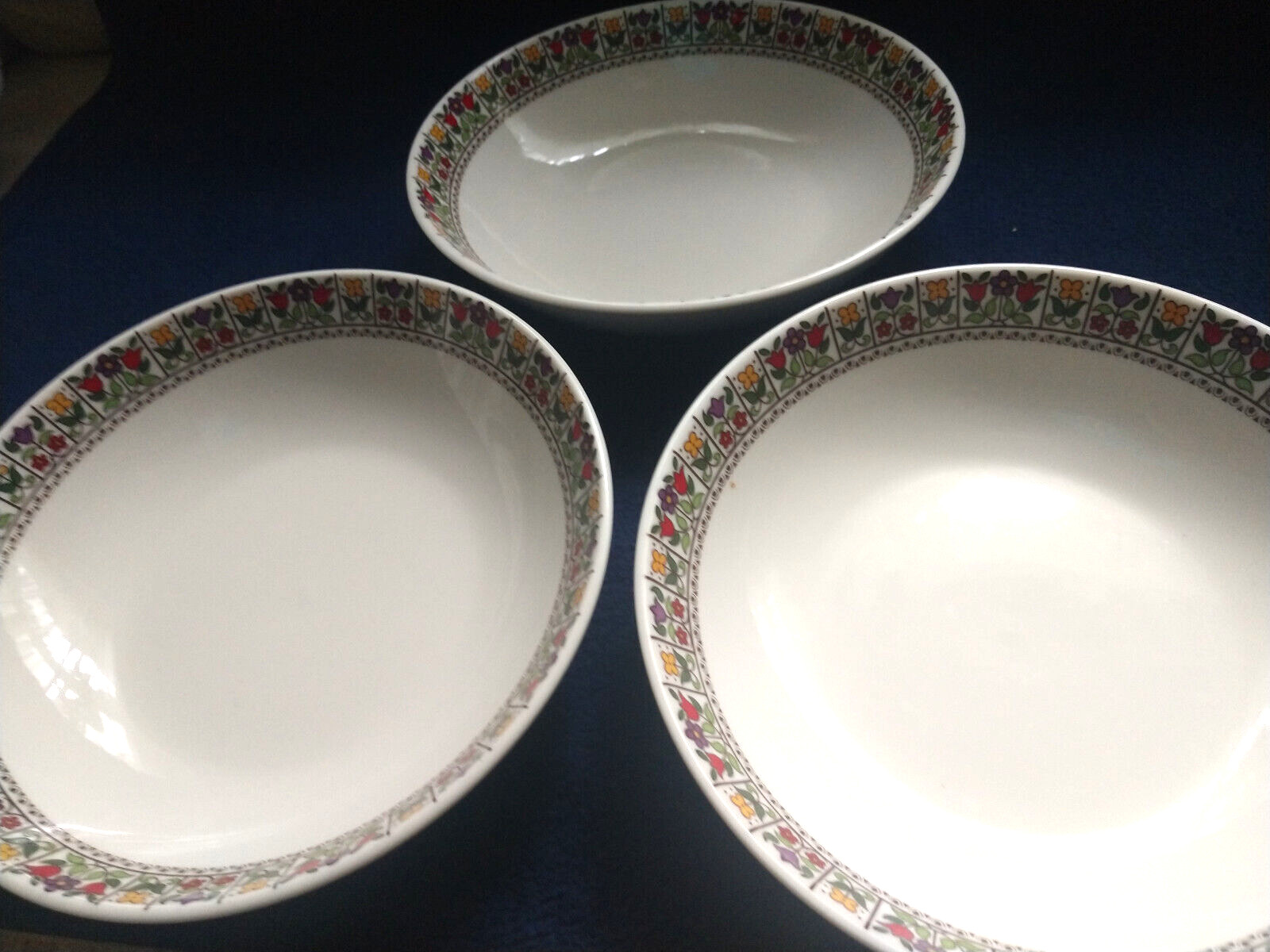 Select Royal Doulton Fireglow BOWL: Rim Soup 8″ or Coupe Cereal 6.75″