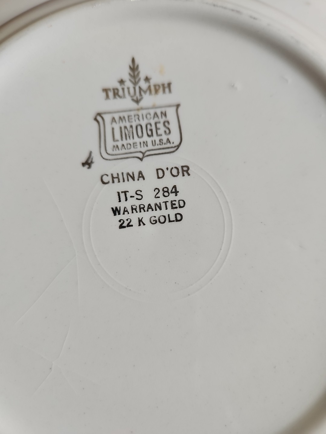 American Limoges Courting Scene Triumph China 22k Gold Trim Soup Bowl 8.25″