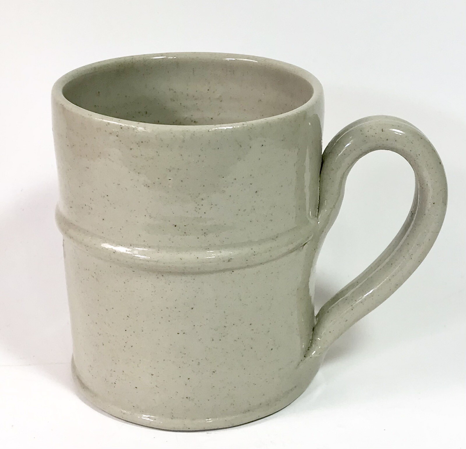 WPF Williamsburg Pottery Factory Mug Cobalt Blue Floral Design 2005 4.25″ S41
