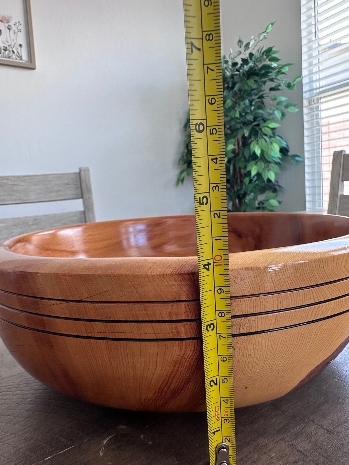 Pinetop Bowls Linda Staehe Alligator Juniper Wood Bowl 11” Southwestern Decor