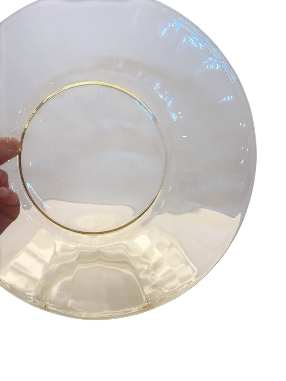 Vtg 1930s Fostoria Fairfax Topaz Yellow Glass Luncheon Plate Set of 6 8.25″ 2375