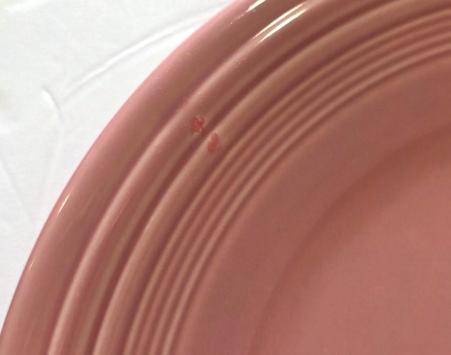 Fiesta Dinner Plate Classic Rim. Rose 10 1/2 Inches, Fiesta Ware Set of 3 Plates