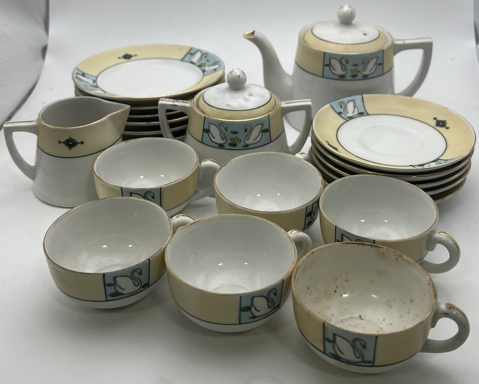 Vintage 20 Piece Tea Set Of Meito China Made In Japan