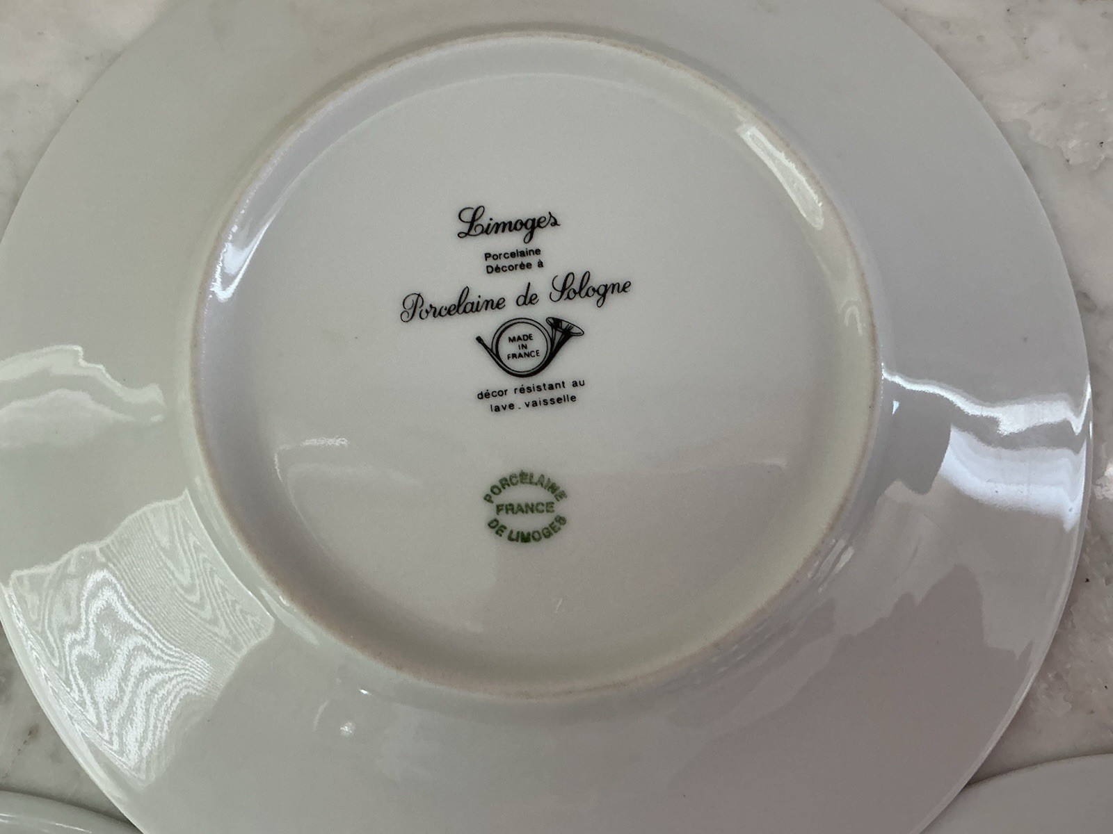 LIMOGES Porcelaine de Sologne Lemon Citron Canapé Set Of 3 Plates 7.25″