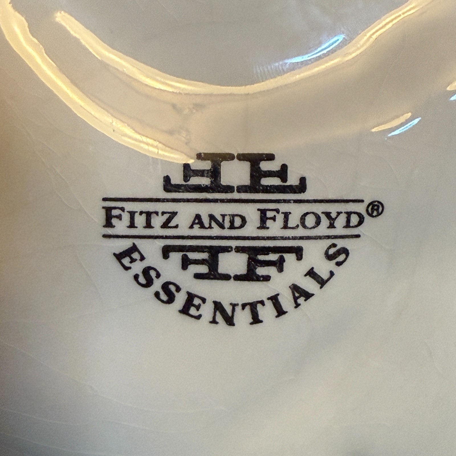 Fitz & Floyd Essentials Santa Claus Ceramic Canape Cookie Plate Christmas Hang