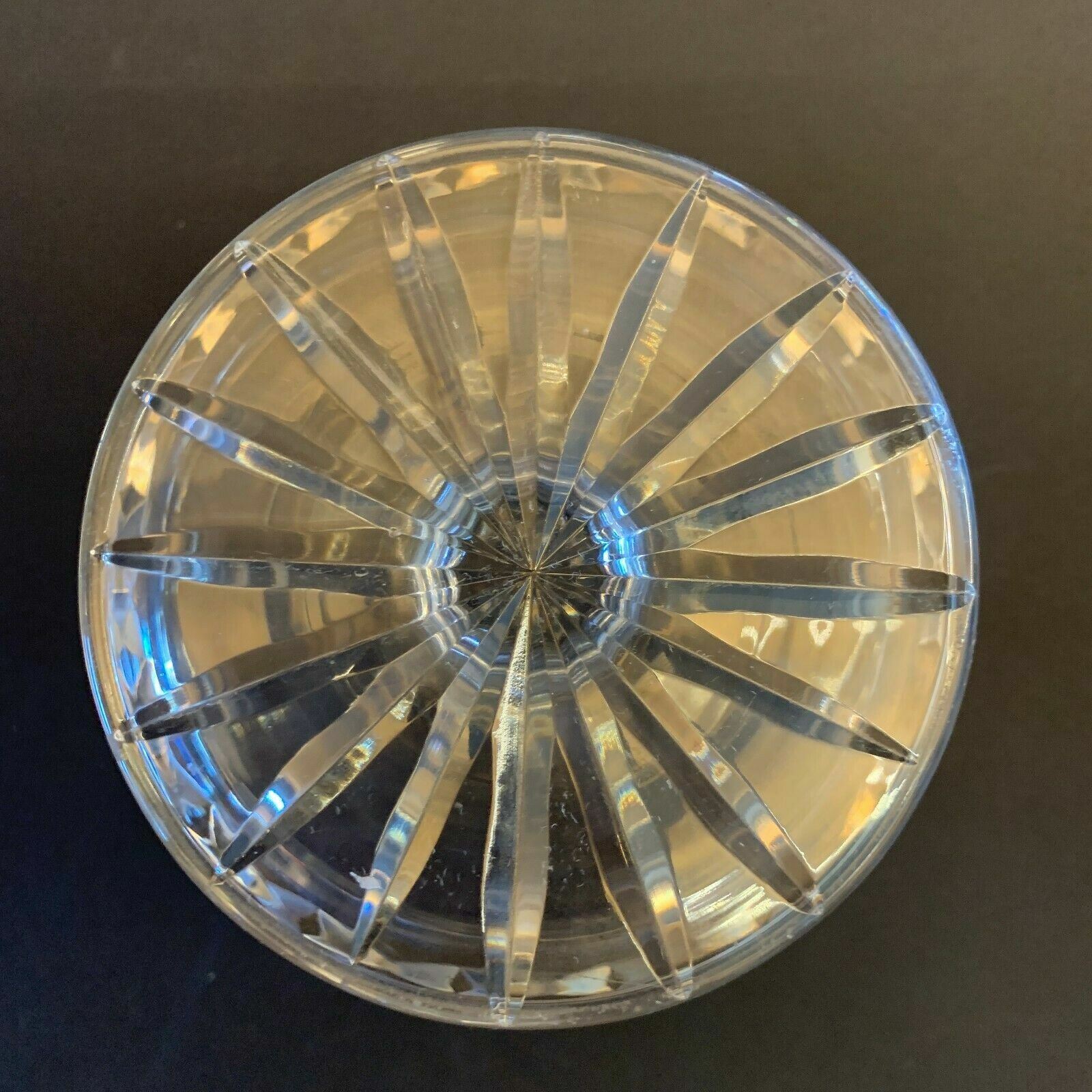 Vintage Tyrone Crystal FOOTED PEDESTAL CANDY DISH Bowl Ireland Signed