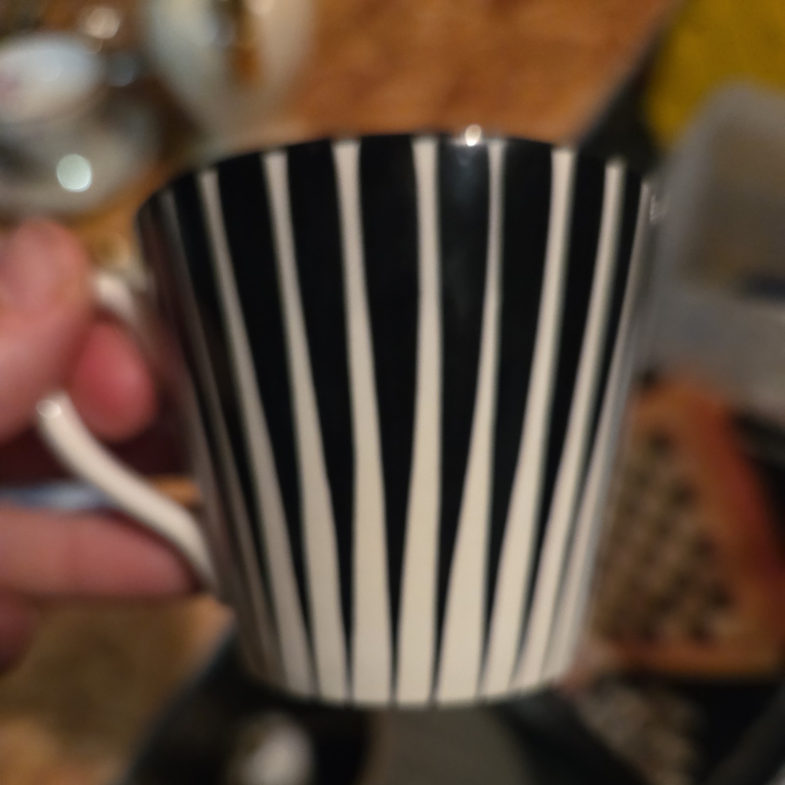 Upsala Ekeby Gefle MCM Zebra Cup and Saucer