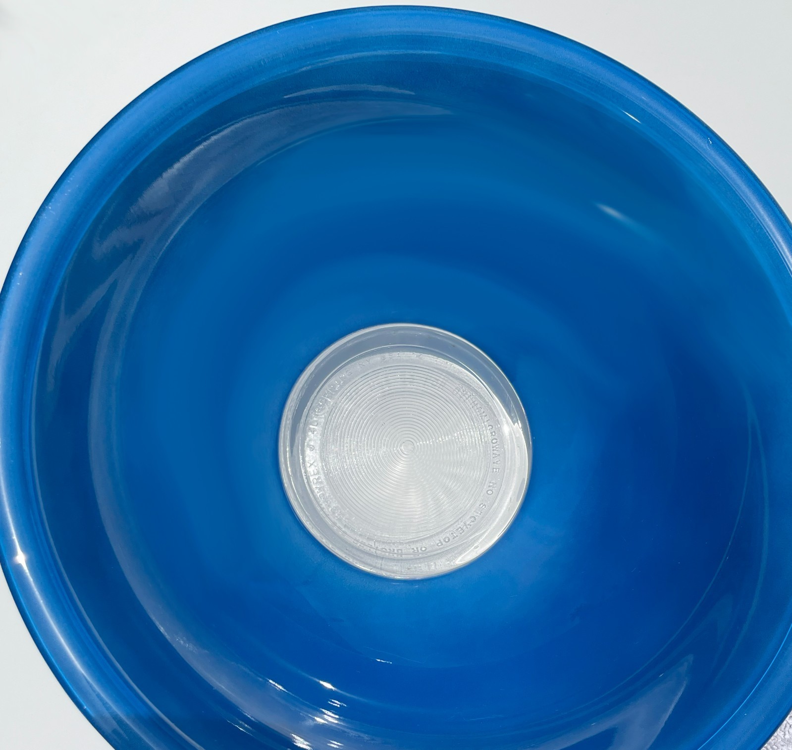 Vintage PYREX 326 Cobalt Blue Clear Bottom Mixing Bowl 4L 11 3/4 inch