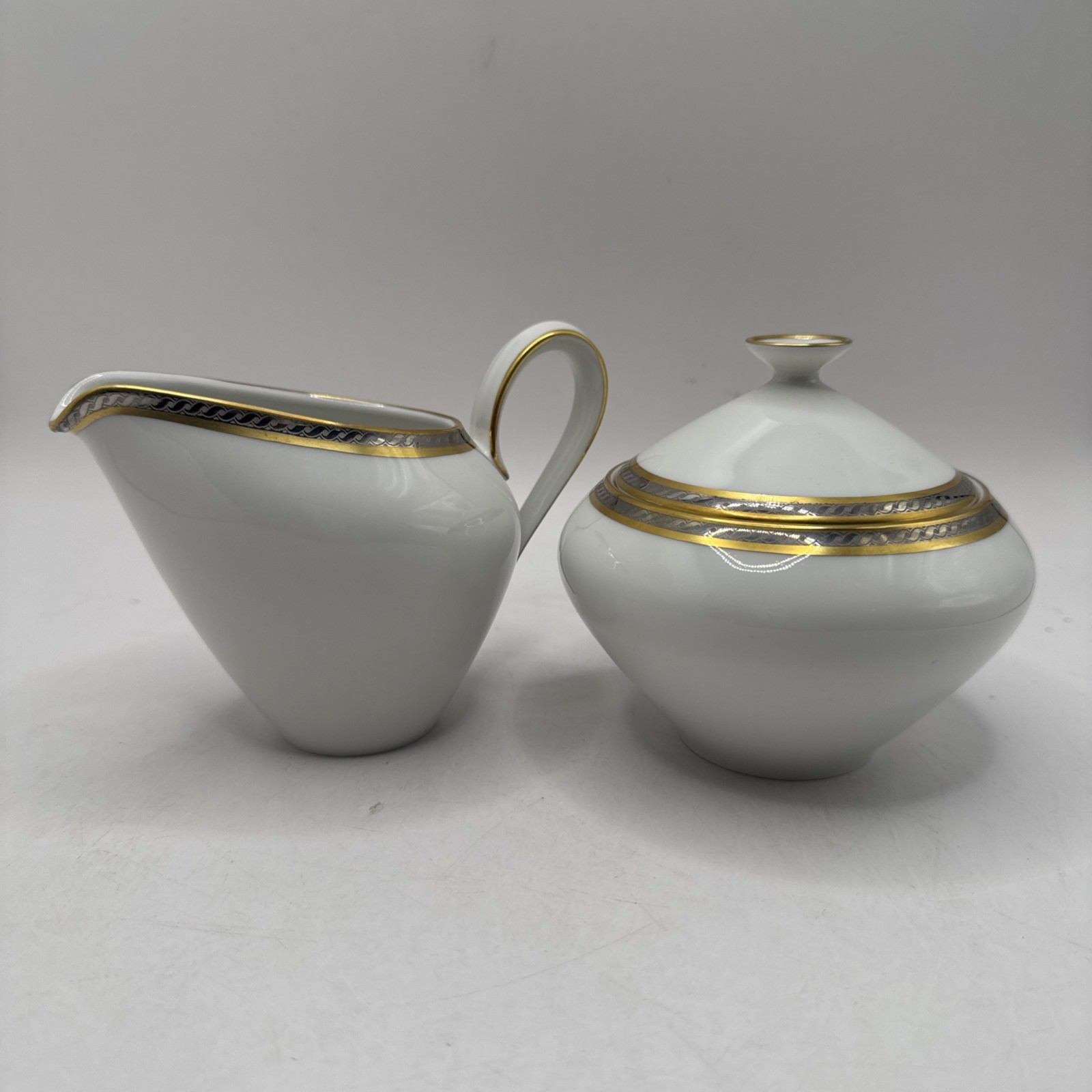 Vintage Heinrich H&C Selb Bavaria Germany Grazie Creamer and Covered Sugar