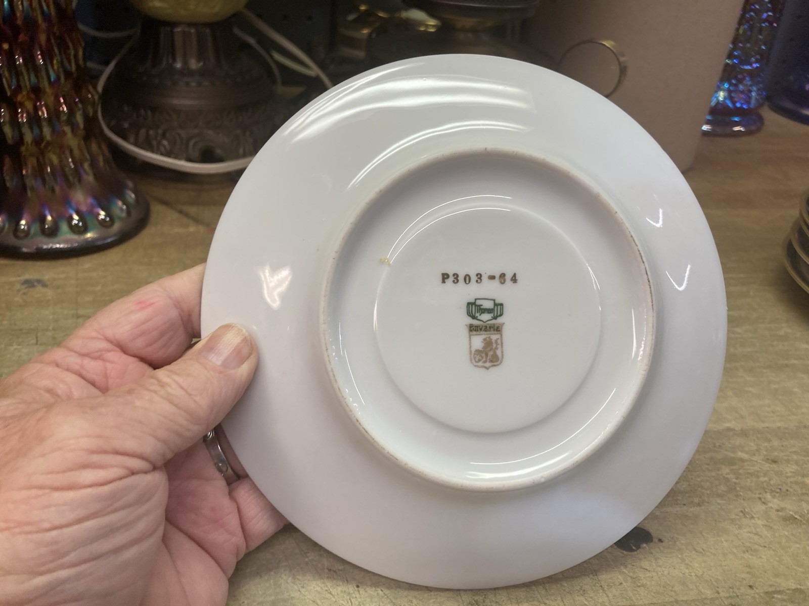 Thomas Bavaria / Pickard China Black And Gold Bullion Soup Cup With Saucer