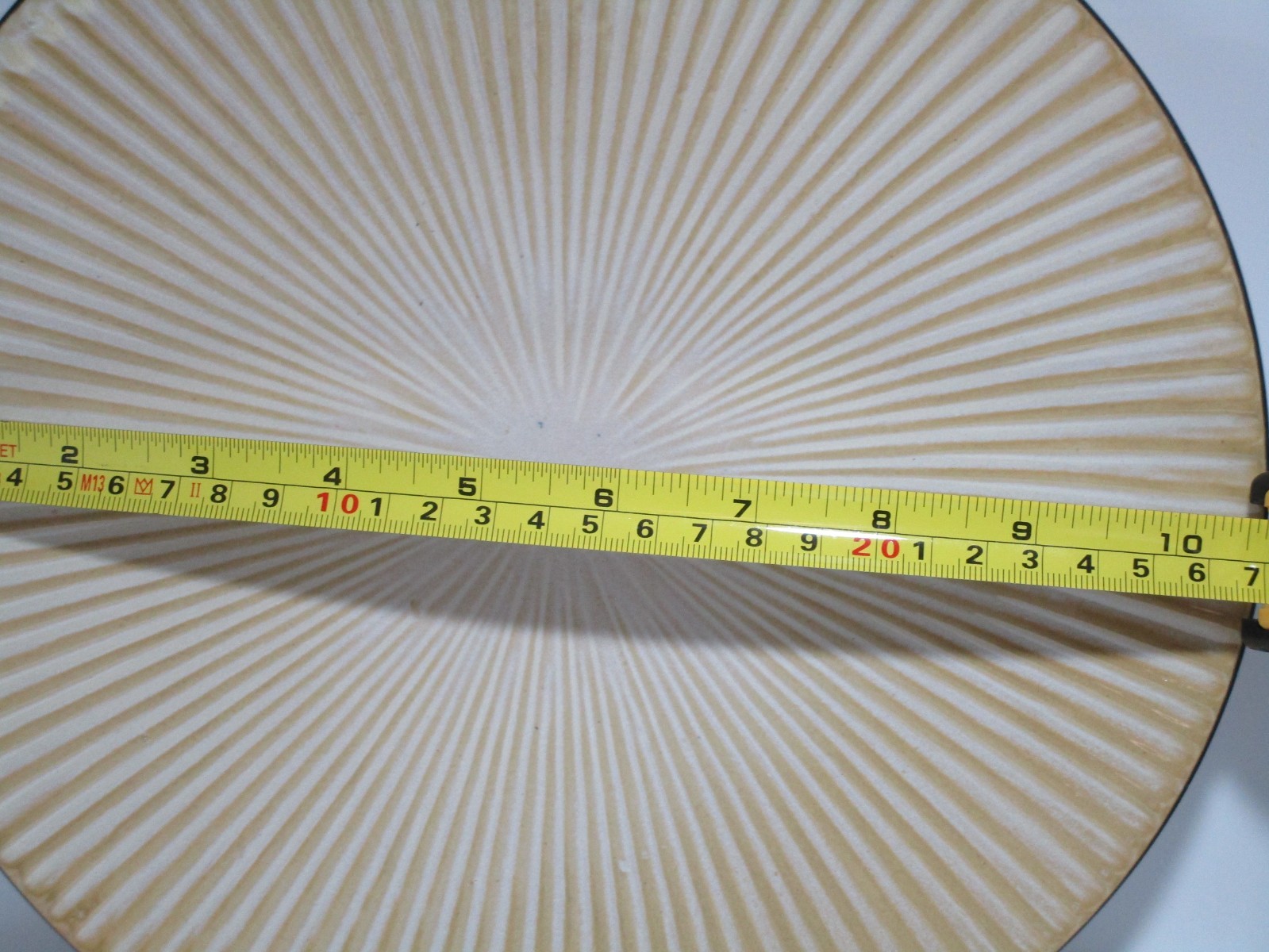 Royal Norfolk Sunburst Pattern Dinner Plate Tan Beige Color 10.75 Inch