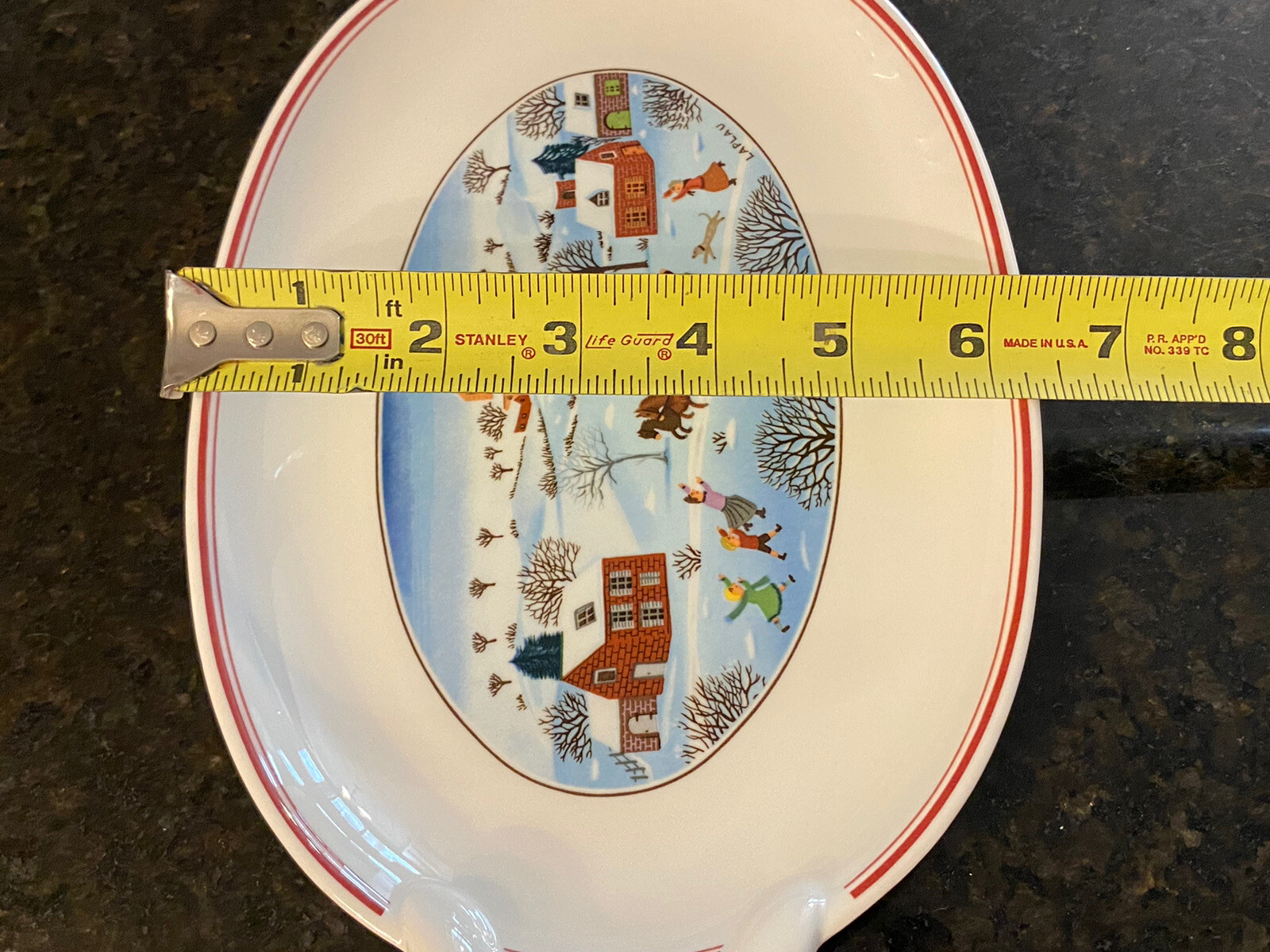 Villeroy & Boch Naif Christmas Laplau Handled Pickle Dish Serving Tray NEW W Tag