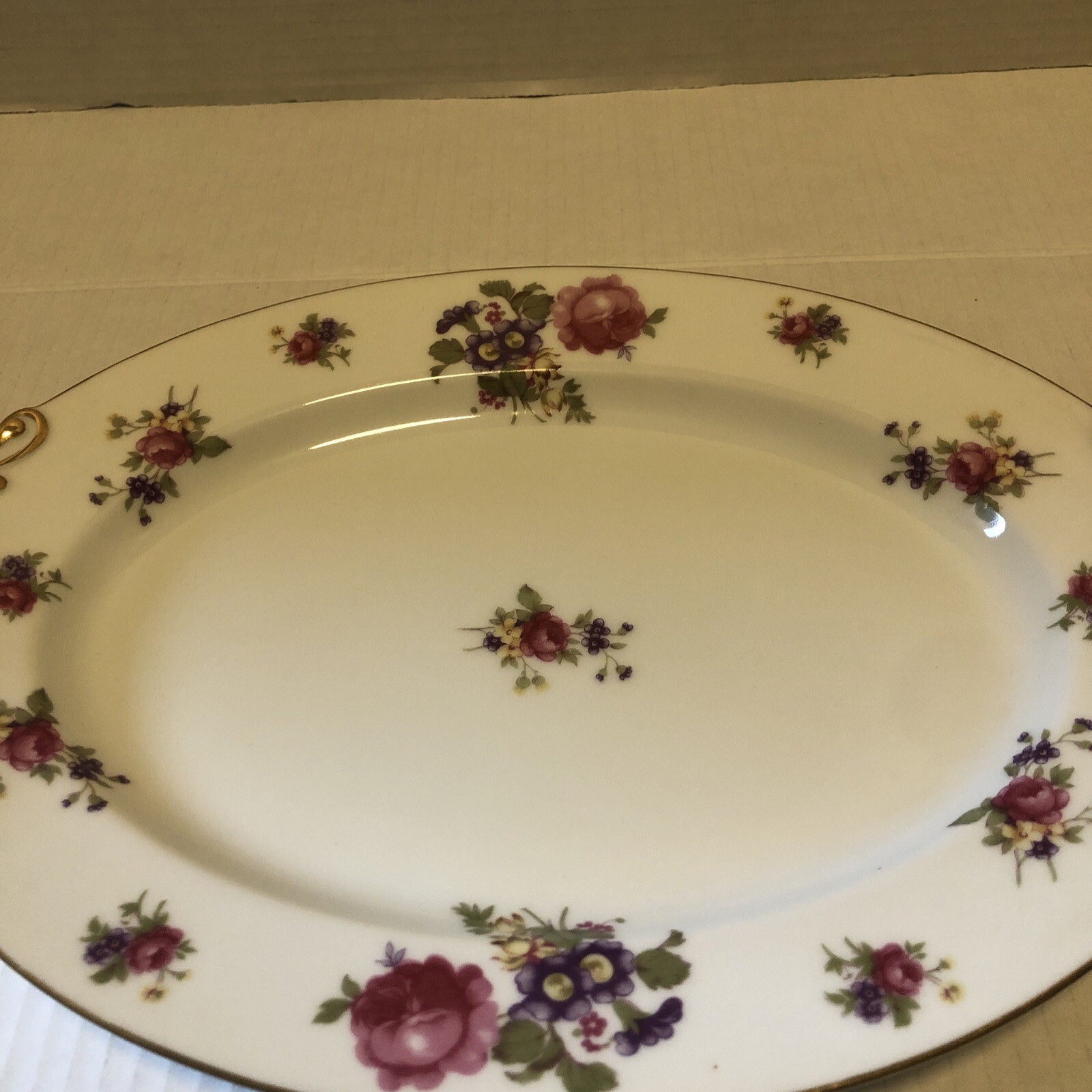 Sango China, San 28 12 1/8″ Oval Serving Platter, Made in Occupied Japan
