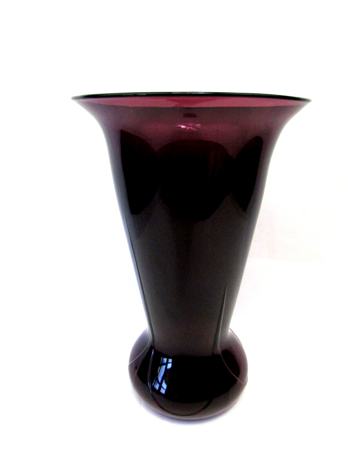 Vintage Cambridge Glass Purple Amethyst 11 3/4″ Vase Flared Rim #402