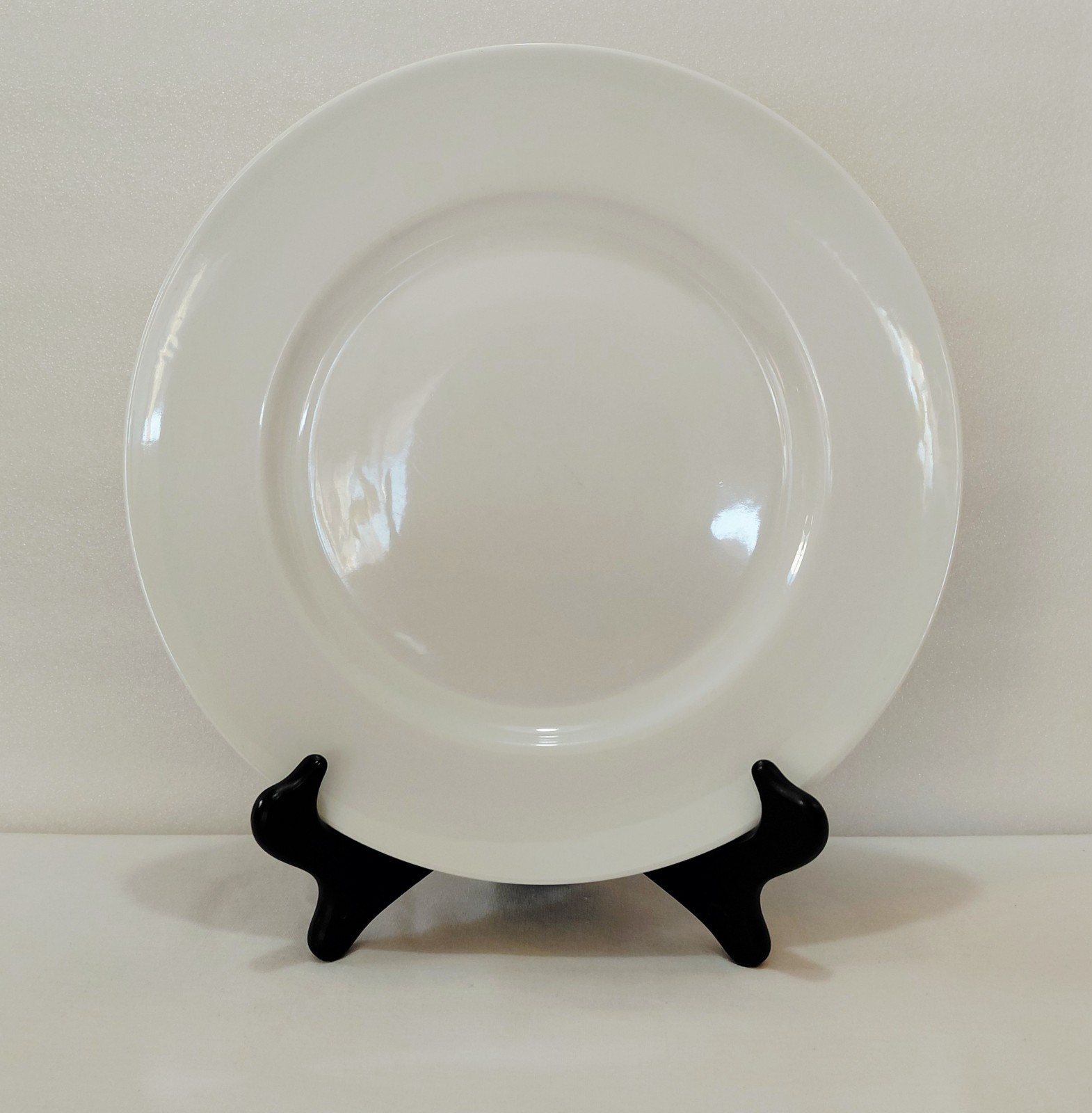 Pier 1 Dinner Plates 11″ Luminous White Elegant Table Dining Rim Rimmed Set Of 4