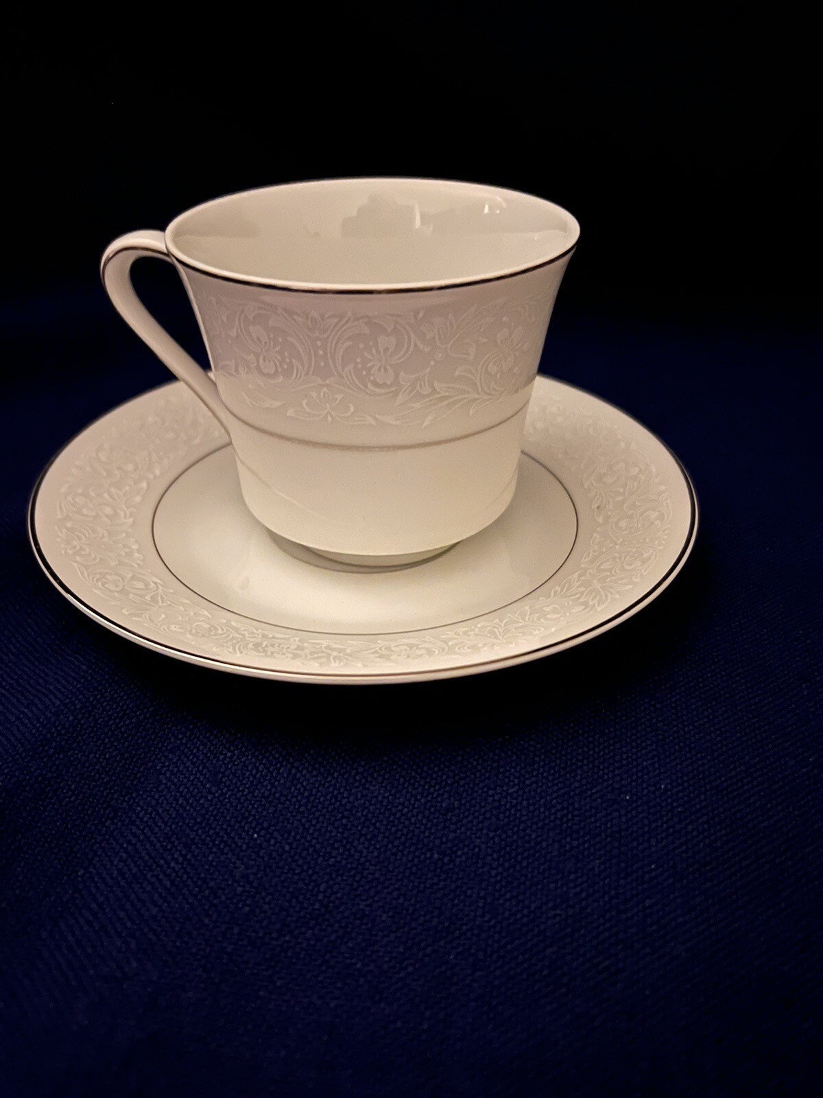 STYLE HOUSE “BROCADE” PATTERN CUP AND SAUCER – Excellent Condition