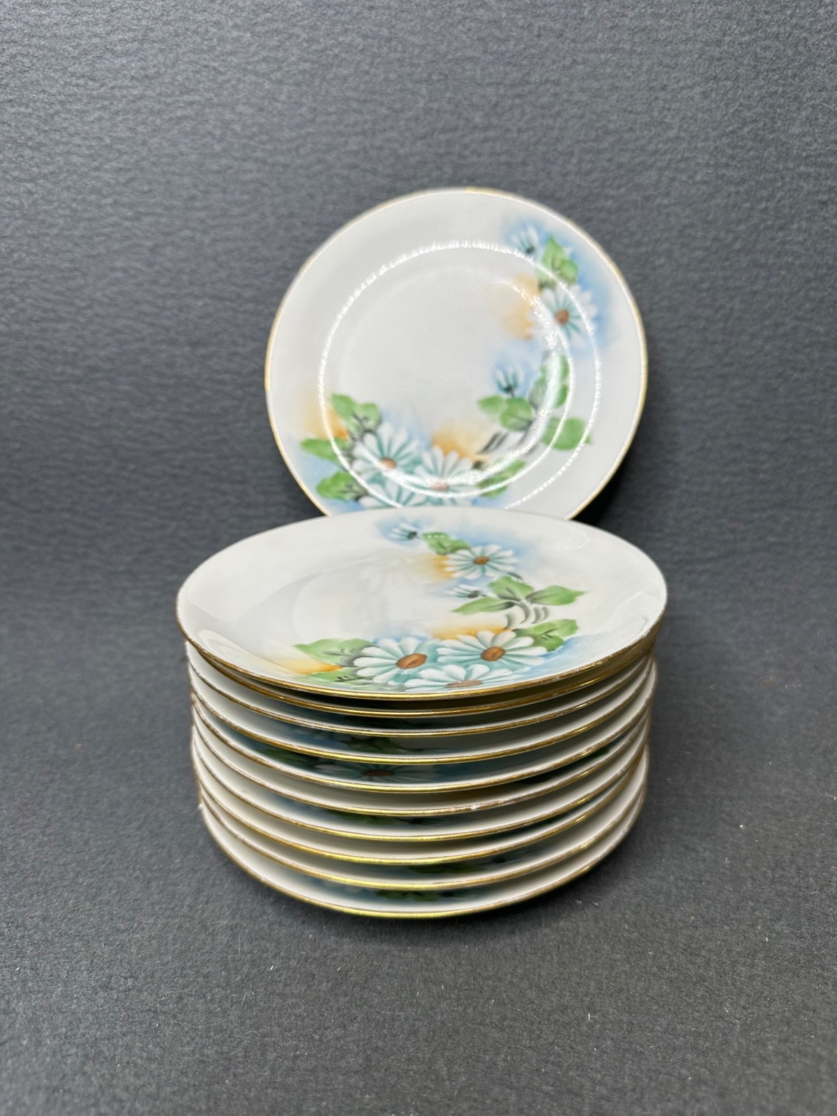Vintage Set of (11) Hand Painted Thomas Sevres Bavaria 6″ Bread Plates